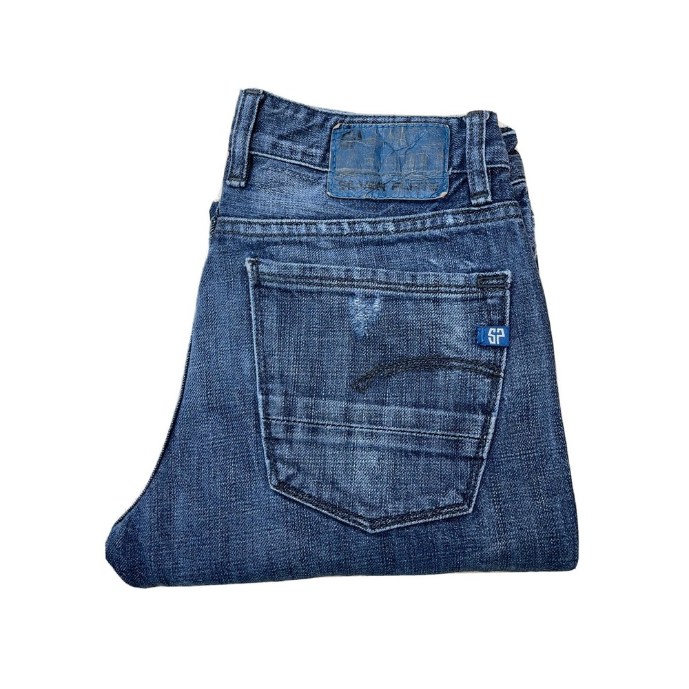 Silver Plate Falco Women's‎ Straight Cut Jeans, Dark Blue, 29x31